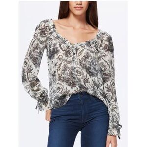 PAIGE / Kiki Blouse Parchment and Black Toile